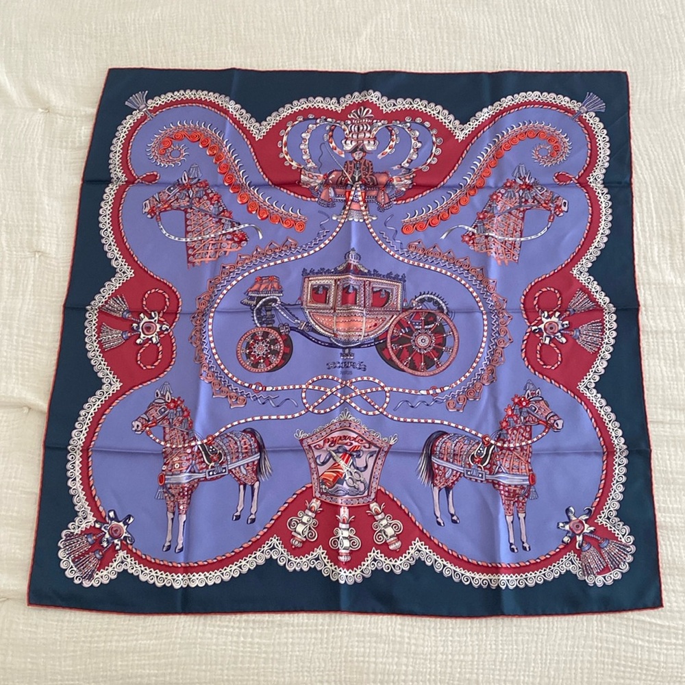 Hermès 90CM Paperoles scarf